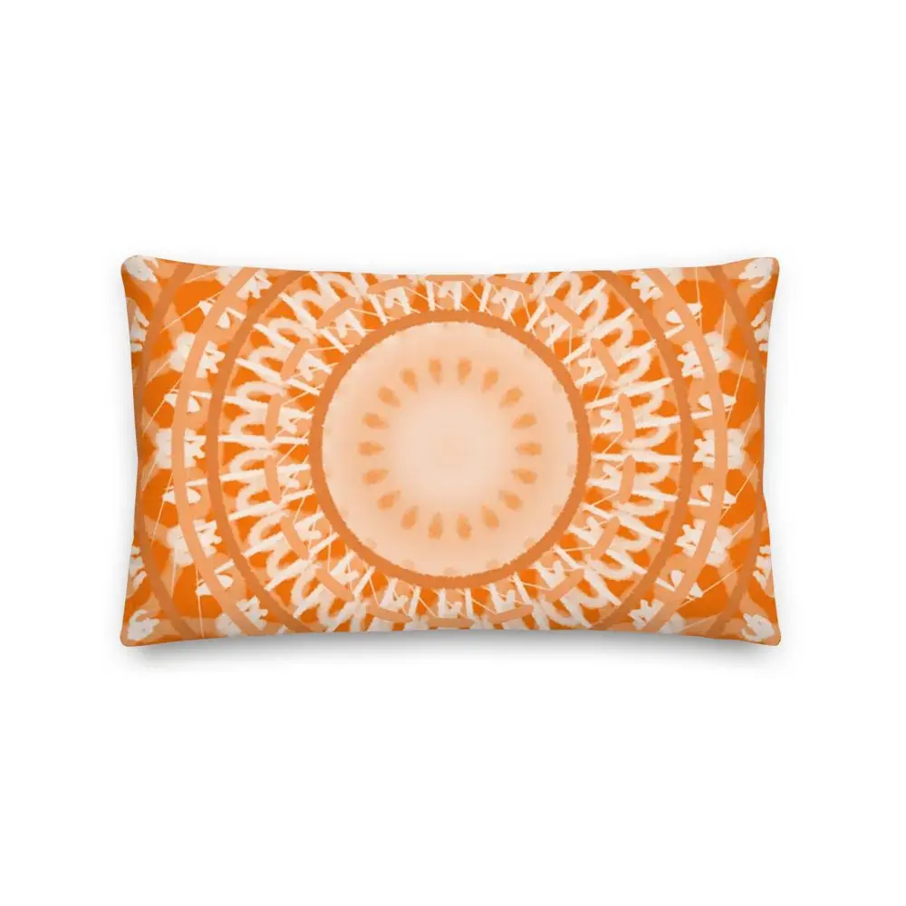 Huevember's Orange Mandala Pillow