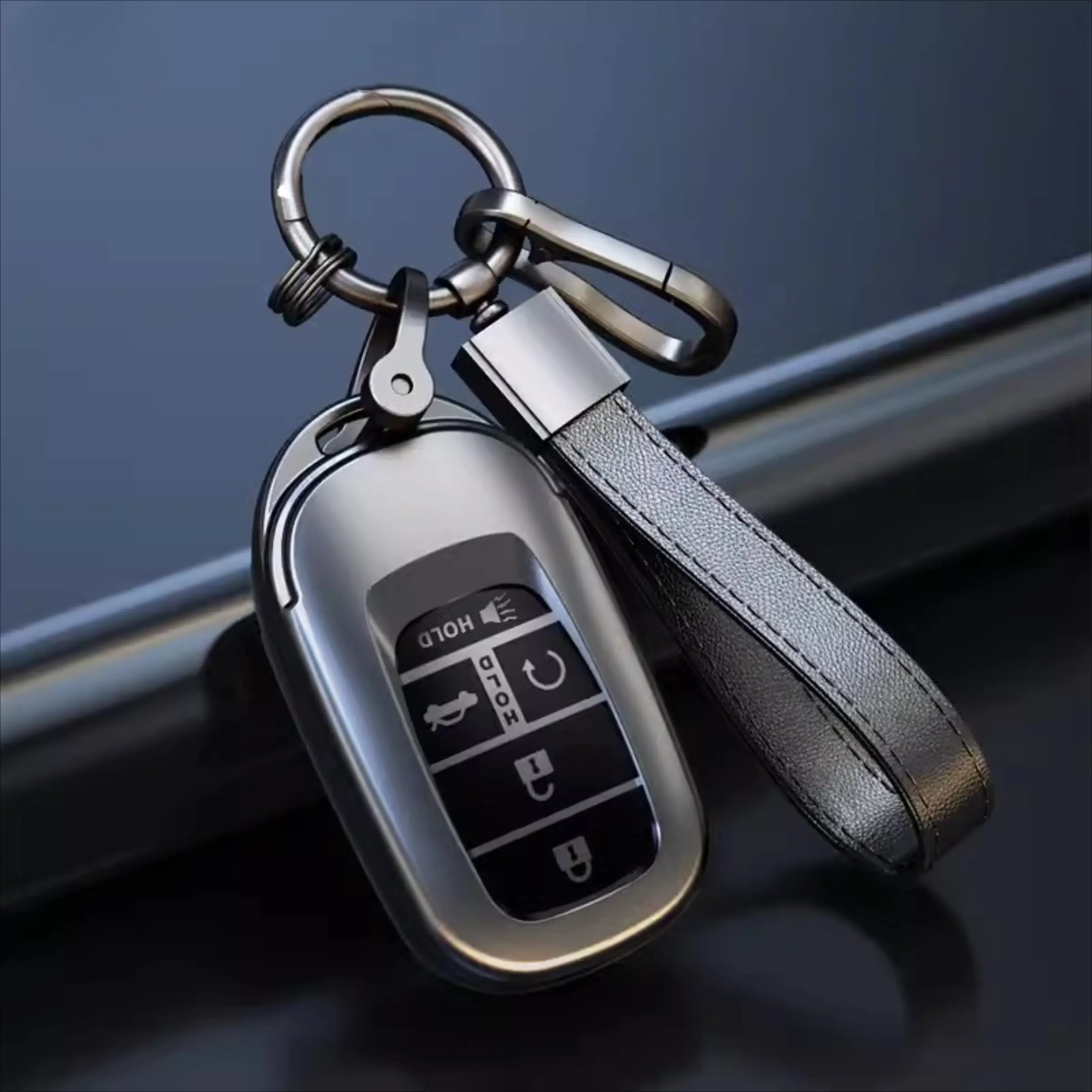 TPU Car Key Fob Cover, Car Key Protector with Keychain for Honda - Protective Remote Entry Case for 2022-2024 Civic, Accord, CR-V, HR-V, Pilot Models - Durable Key Shell Replacement Accessory Car Accessories