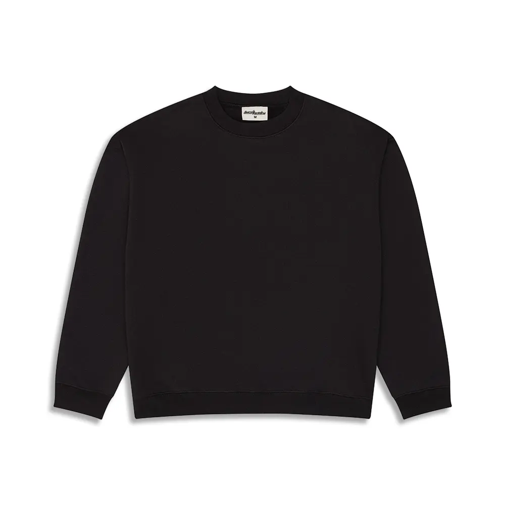 350 GSM 'Black' Fleece Crewneck