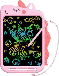 Licootty LCD Writing Drawing Tablet for Kids - 10 Inch Colorful Doodle Board Educational Learning Erasable Reusable Pad with Magnetic Pen Toddler Toy Gift for 3 4 5 6 7 8 9 Years Old Boy Girl ( Unicorn )