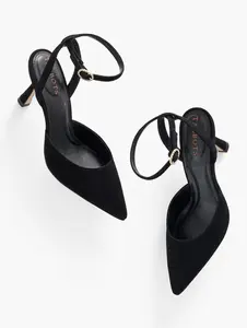 Evelyn Flare Heel Pumps Black - Stylish & Comfortable Women's Heels