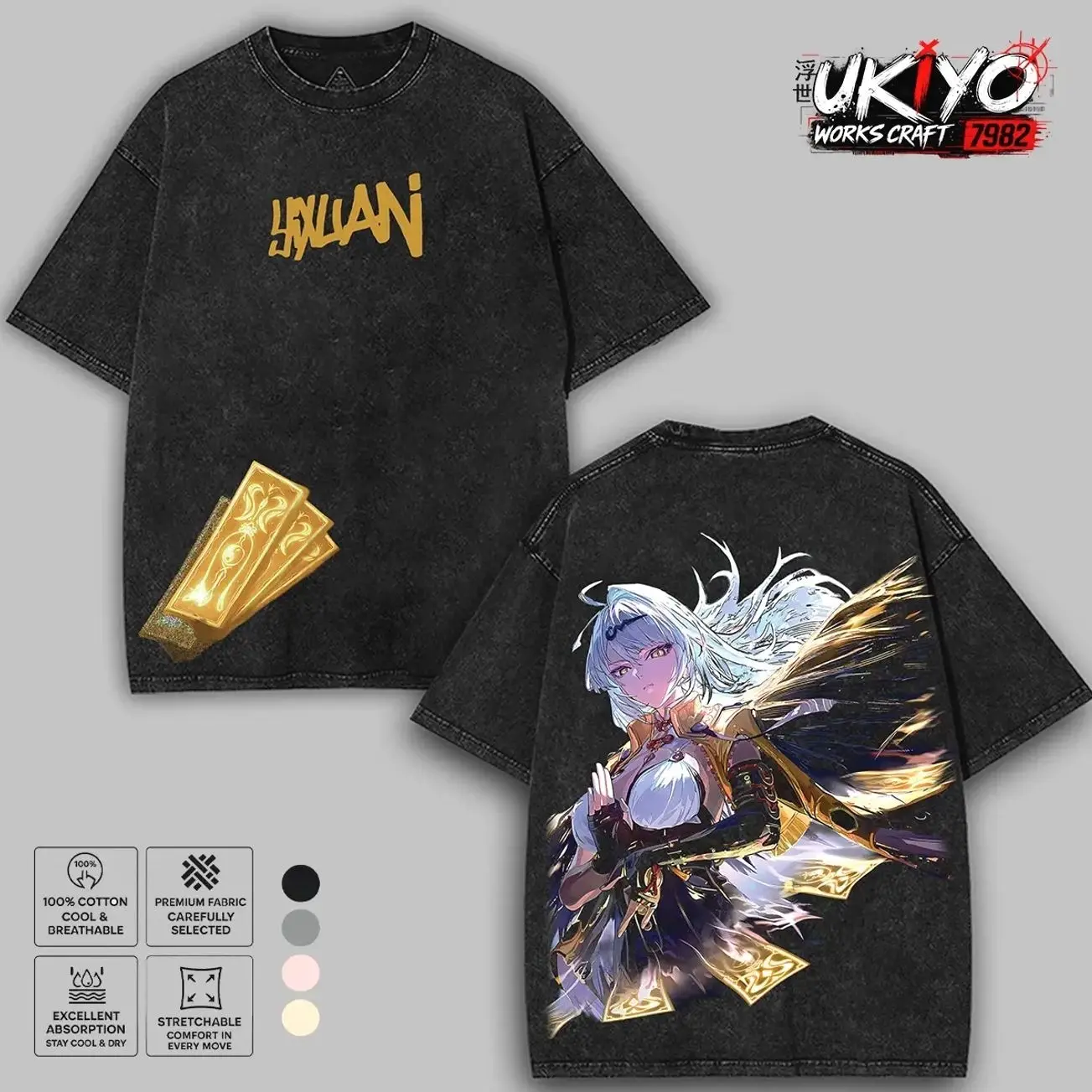 Miyabi x Yixuan ZZZ Zenless Zone Zero Washed Tshirt, Unisex Ultra Cotton Washed Tshirt, Tank Top, Indie FPS Game Shirt, Gift For Game Fan, Streetwear Clothes E9J