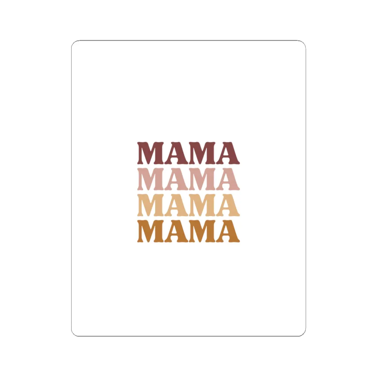 Mama Retro Stack Kiss-Cut Sticker — Motherhood Laptop & Water Bottle Decal