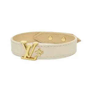 Pre-owned Louis Vuitton Calfskin Small Leather Goods LV Iconic Calf Bracelet