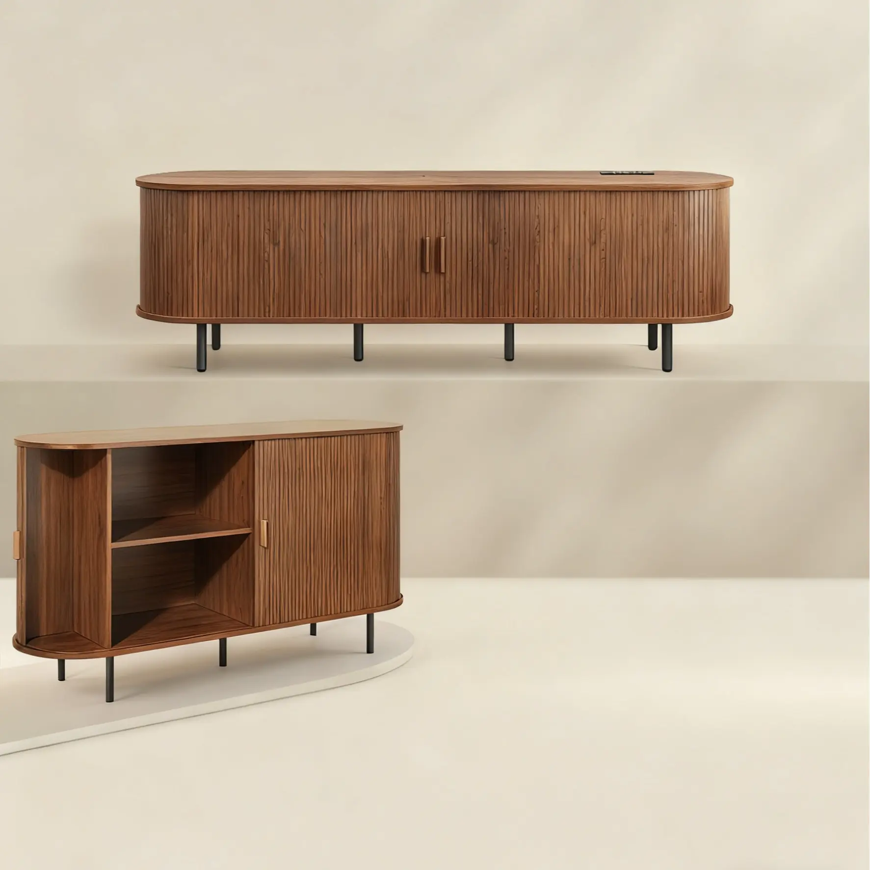 63" TV Stand & 55" Buffet Cabinet