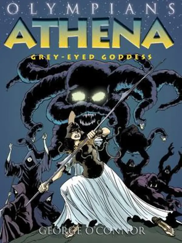 Used Paperback Print Edition Book - Olympians: Athena: Grey-Eyed Goddess by George O'Connor (English) - Used Copy with Vibrant Art, Superhero Mix, for Greek Mythology Enthusiasts, Percy Jackson Fans