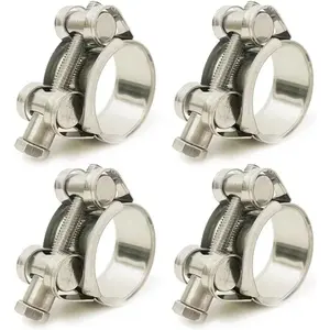 29-31mm T-Bolt Hose Clamps, Adjust Tube Clamps 304 Stainless Steel Heavy Duty Pipe Tube Clamps (4 Pcs)