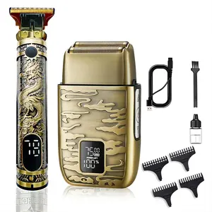 Electric Hair Trimmer Kit, 1 Set Electric Hair Clipper with Limited Comb & Charging Cable & Cleaning Brush, Professional Hair Trimmer for Men