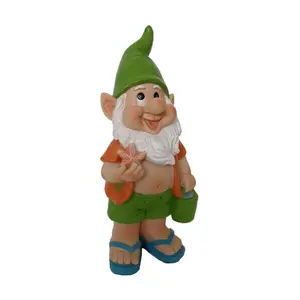 SWI Garden 8" Beach Gnome with Starfish