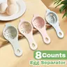 8-Count Food Grade Resin Egg Yolk-White Separator, Washable Filter with Hook, Baking Aid for Cakes, Meringues, Muffins, Complete Separation Kitchen Home Supplies Gadget