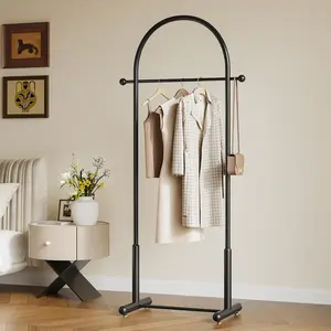 Metal Small Clothes Rack Arched Shape Gold Clothing Racks for Hanging Clothes Heavy Duty Garment Rack for Small Spaces Modern Coat Rack Stand for Entryway Bedroom
