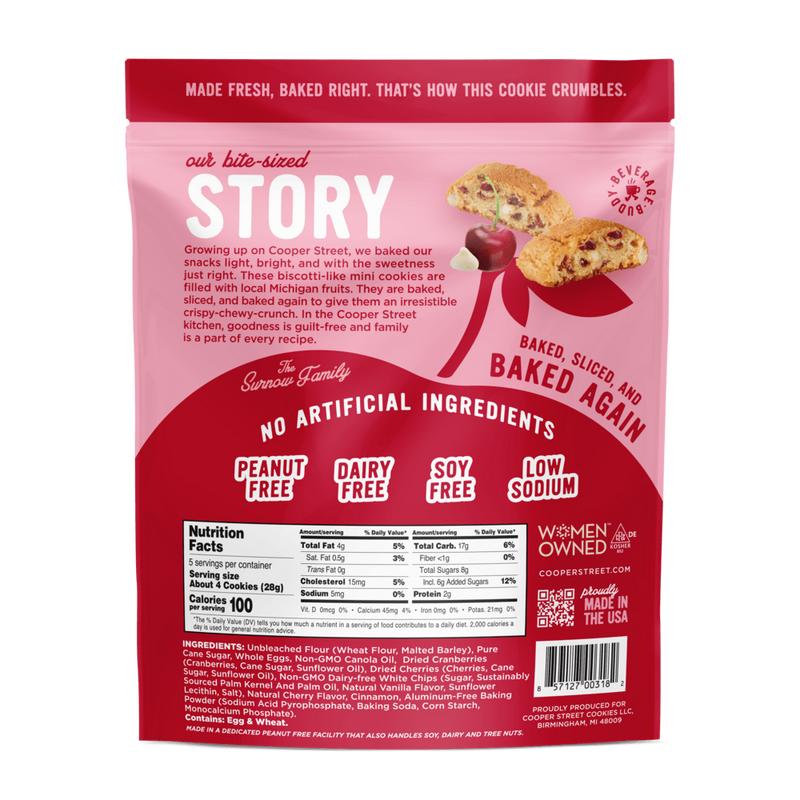 Cherry White Chip Twice Baked Cookies 5oz - 3 Pack