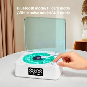 White Noise Sleep Machine for Kids Night Light Clock Bluetooth Calms Anxiety Eases Bedtime 5-in-1 Support with LED Display & USB AUX Connections