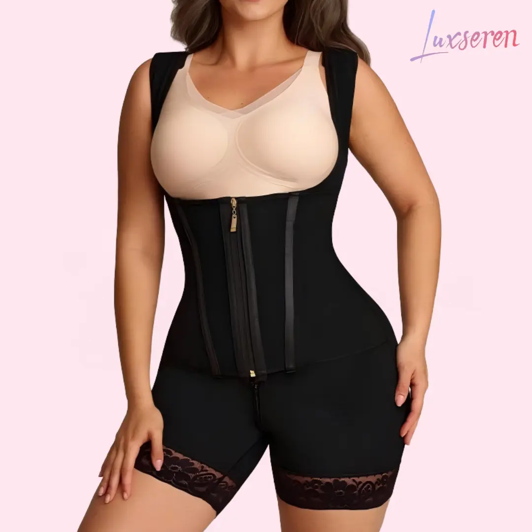 Women's Faja Body Shaper with Tummy Control, Open-Bust Compression Bodysuits, Seamless Slimming Body Waist Cincher with Zipper Closure, Shapewear For Women, Body-Hugging Shapewear Bodysuit