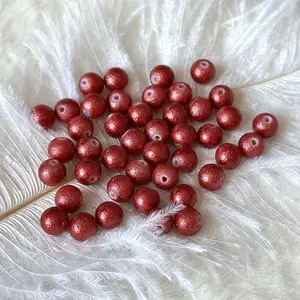 8mm Frosted Glass Beads /50ml