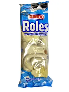 Bimbo Roles Glaseados 205 Grams y Con Canela 180 Grams - Authentic Mexican Snack, Cinnamon Glazed, Popular Treat