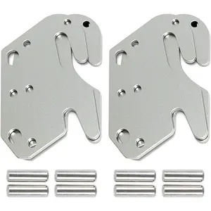 4 PCS Universal Wood Bed Rail Hook Plates for Bed Frame Bracket Headboard Footboard with Pin Replacement Wooden Bed Parts for New Bed Constructions