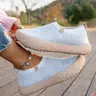 Women's Spring Summer New Full Print Round Toe Low-Top Single Shoe, Anti-Slip Breathable Mesh Athletic Casual Shoes, Lightweight Comfort Outdoor Beach Sandals, Walking Shoes, Athletic Lightweight Footwear, Lightweight Comfy Shoes, Nonslip Walking Shoes