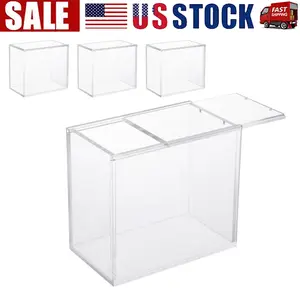 SJPACK 1-2PCS Booster Box Acrylic Case Magnetic Protective Display Case Box Stackable