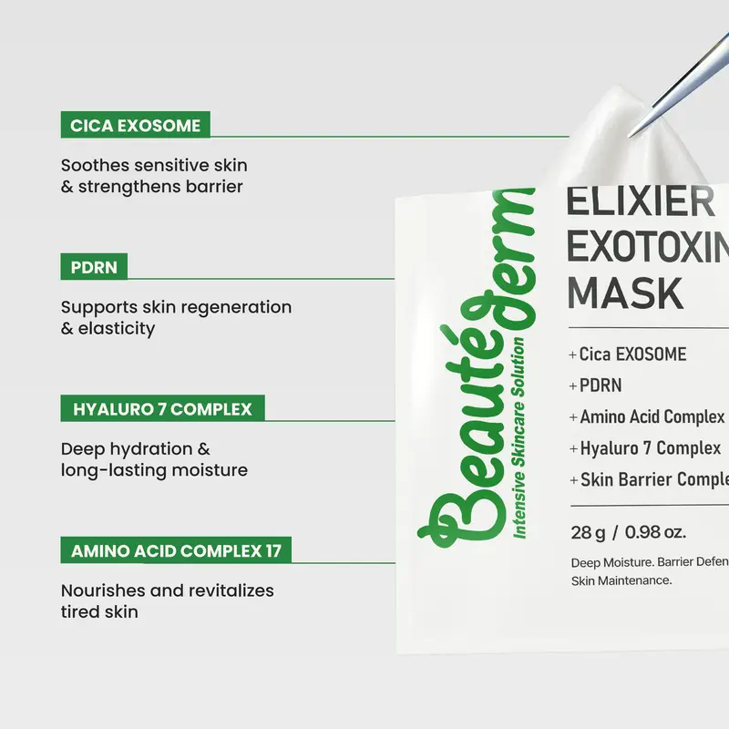 Beautéderm] Elixier Exotoxin Mask 28ml with Squalane Exosomes