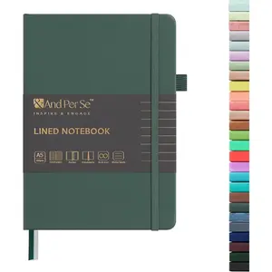 Lined Journal Notebook, 160 Pages, A5 5.7 x 8 inches College Ruled Thick Paper Notebook Journals for Writing, Hardcover Notebooks for Women Men Office School (1 Pack, Green)