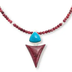Mine Finds by Jay King Gallery Collection Turquoise and Thulite Pendant and Necklace