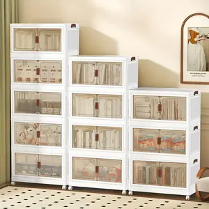 70cm-2/3/4/5 layers Multi-layer Easy To Assemble Book Storage Rack - Household Storage Wardrobe, Multifunctional Dust-proof Miscellaneous Storage Cabinet - For Offices, Classrooms, Rental Rooms, And Dormitories - Perfect for Organization & Space Saving