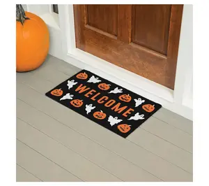 Evergreen Halloween Themed PVC Dirt Trapper Doormat