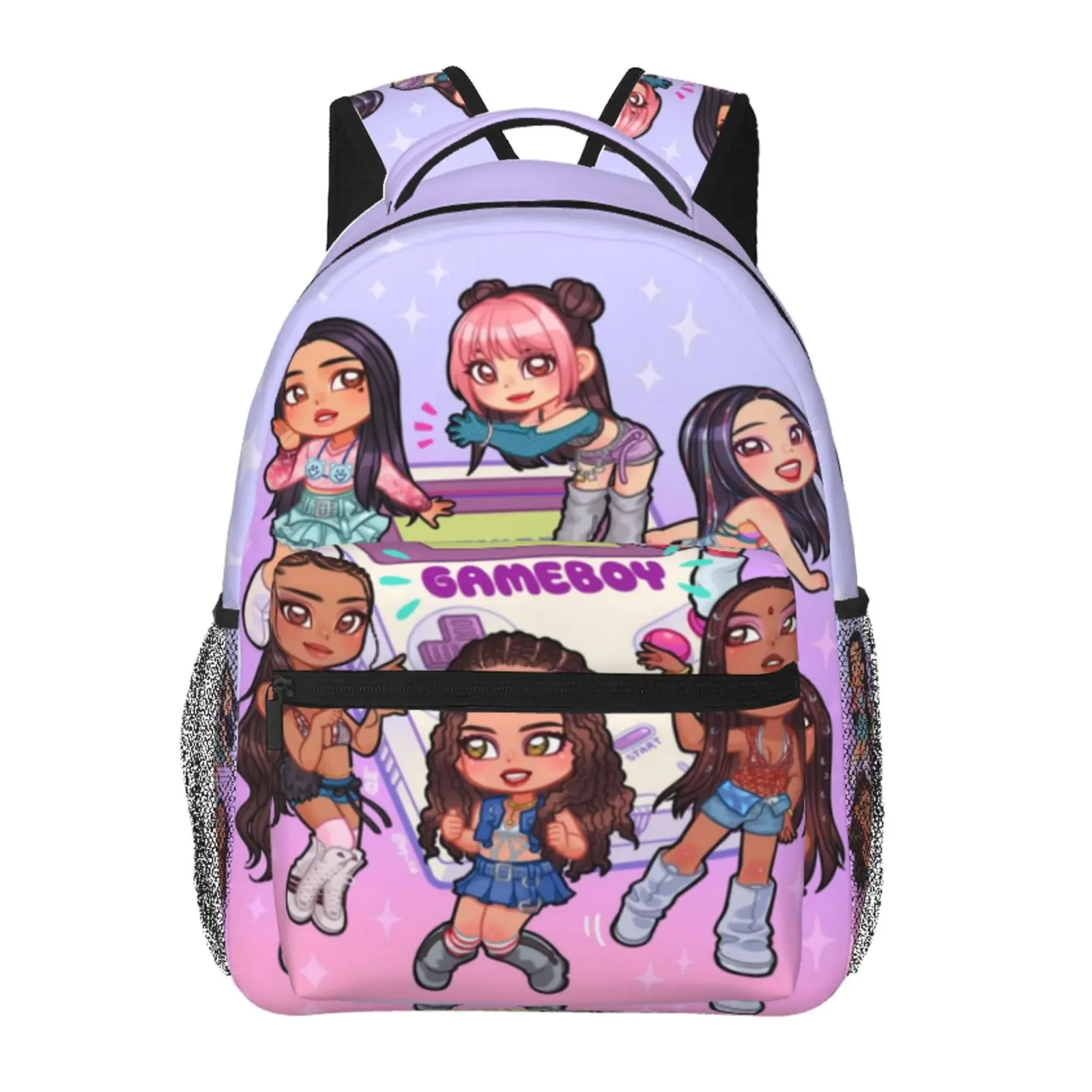 Kawaii KATSEYE Backpack for school, cute cartoon katseye merch daily backpacks, katseye gifts light large capacity backpack
