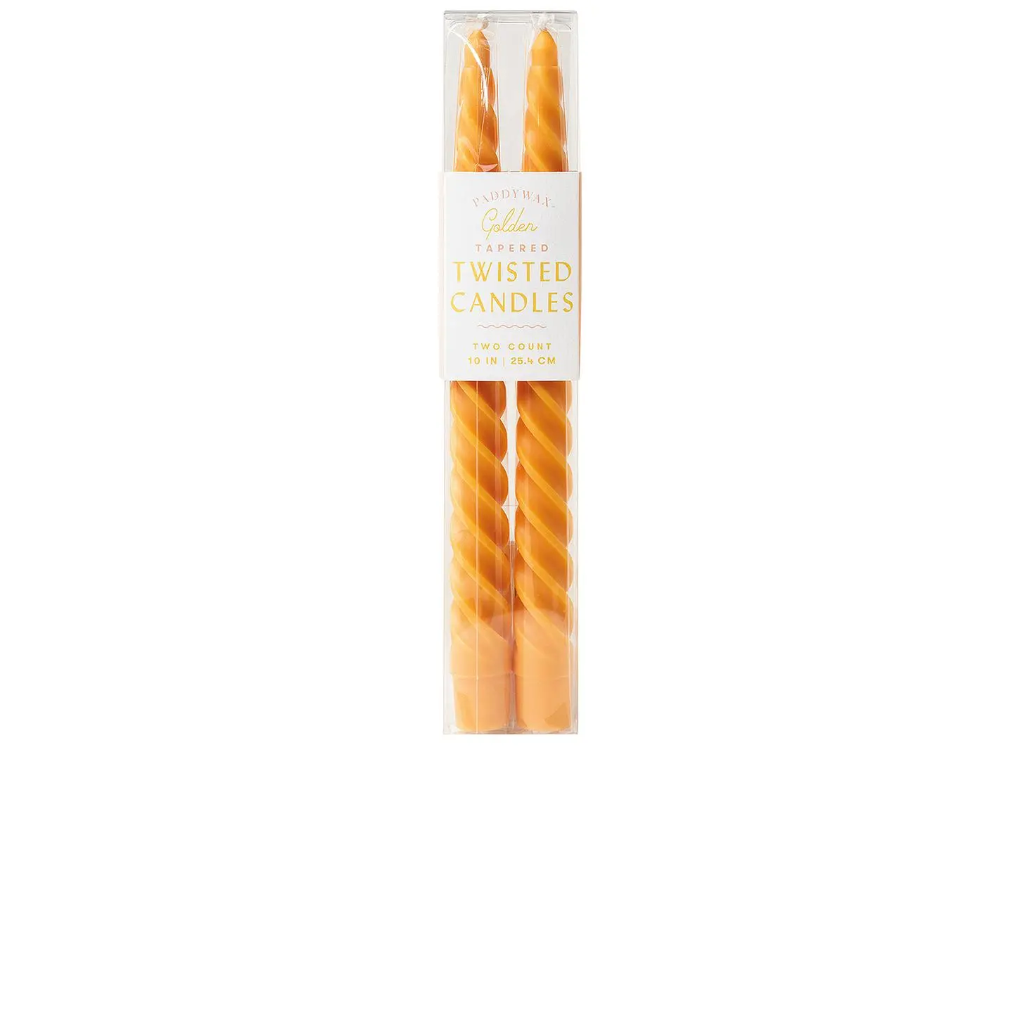 Paddywax Twisted Taper Candle in Golden Paddywax Twisted Taper Candle in Golden