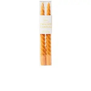 Paddywax Twisted Taper Candle in Golden
