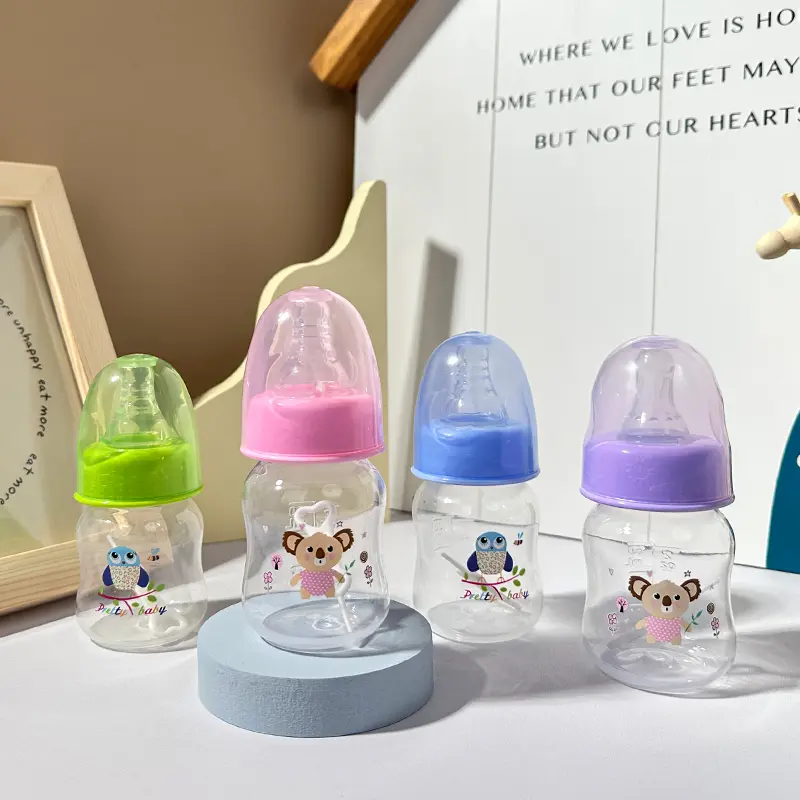 Pretty Baby PP Standard Neck Baby Bottle, 60ML/2.03oz Portable Leak-Proof Drop-Resistant Newborn Feeding Bottle, Newborn Baby
