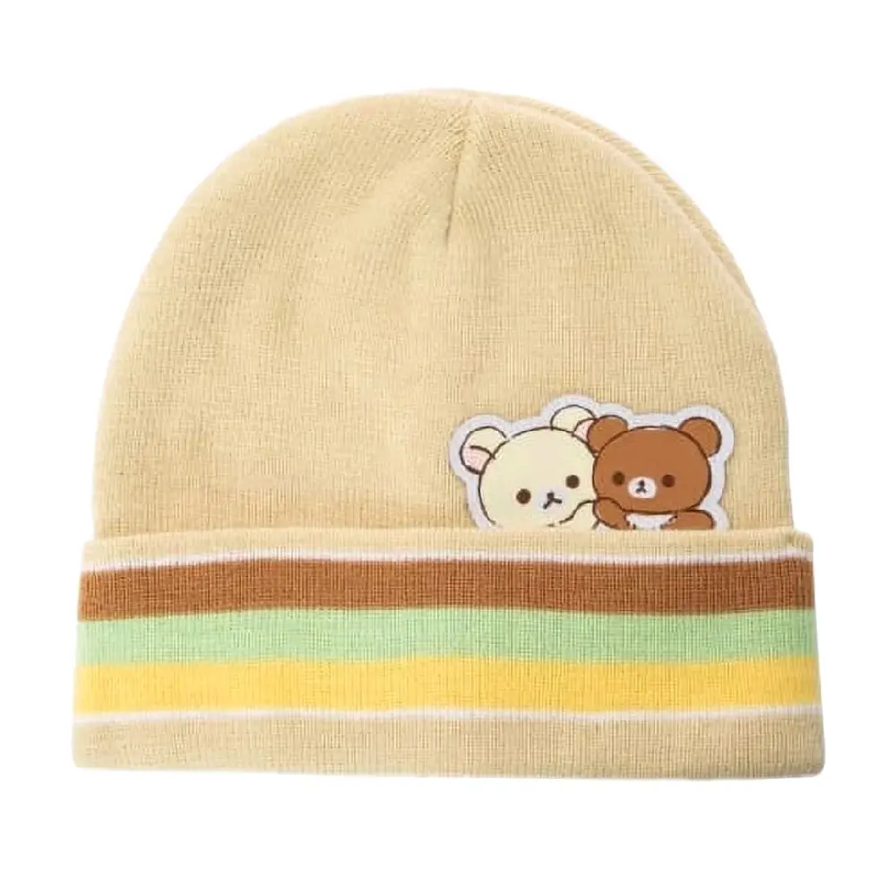 Rilakkuma Knit Beanie Hat - Adorable Rilakkuma Design, Collector's Item for Fans, Adorable Design, Cozy Knitted Warmth, Knitted Fabric, Adorable Look