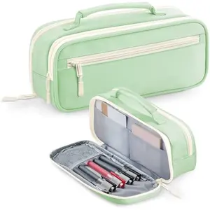 Cute Pencil Case for Girls - Large Pencil Pouch for Girls,Big Capacity Portable Pen Bag,Special Aesthetic Pen Box with Handle,School Supplies Stationary Organizer for Kids Teens Adults