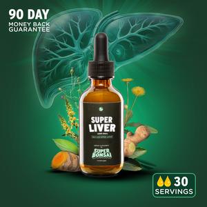 SuperBonsai Super Liver - Natural Ingredients with Milk Thistle and Dandelion Root - Daily Liver Support and Detox - GMO Free, Gluten Free, Vegan