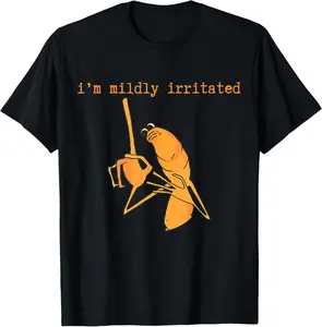 100% Cotton I'm Mildly Irritated Marcus The Worm Funny Marcus Robert T-Shirt
