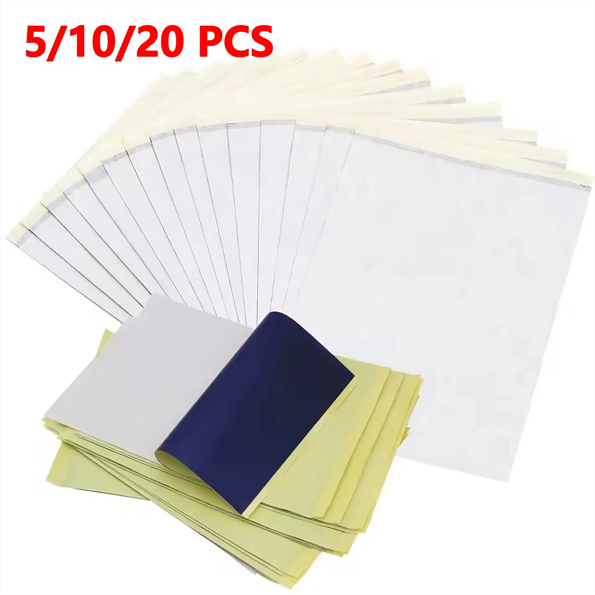5/10/20 Sheets Tattoo Ink Transfer Paper A4 Size Premium Quality Easy to Use Durable Clear Tattoo Supplies for Professionals and Beginners Pack Clear Results