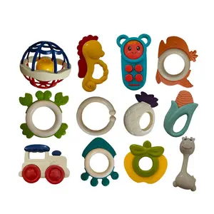 12-Piece Baby Teething Toys Set, BPA-Free Edible Material, Supports Dental Development, Fine Motor Skills, Parent-Child Interaction, Perfect Gift