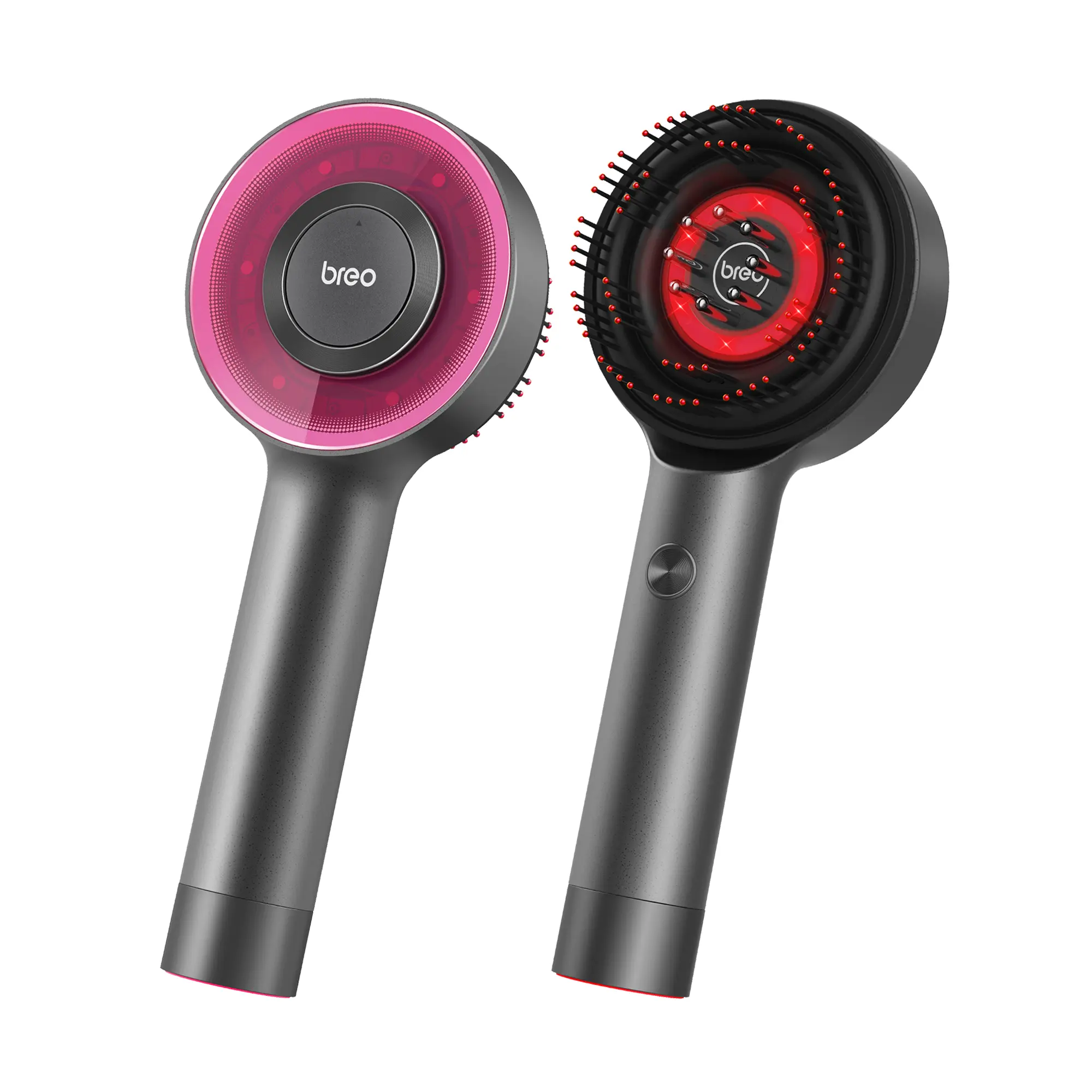 Breo Scalp3 Rechargeable Scalp Massager - 1600mAh Plastic Adults' Tool, Lightweight Hair Oil Applicator & Dispenser, 850nm Follicle Care Red Light Therapy Hair Growth Stimulator, Waterproof 2-Hour Charge Selfcare Device with Storage
