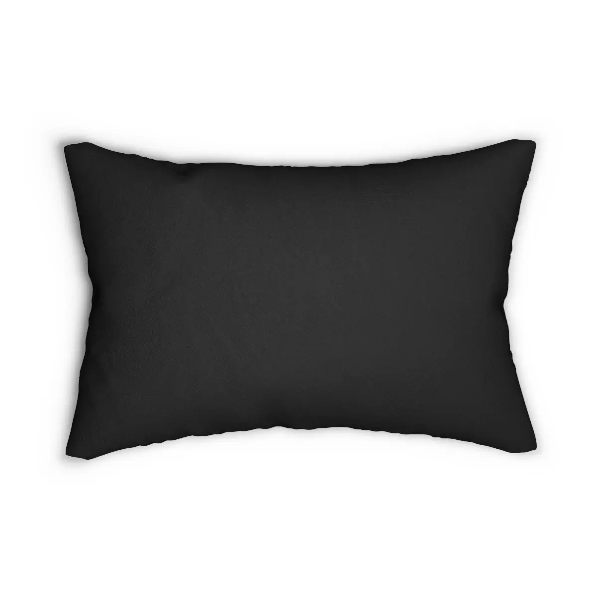 Black Spun Polyester Lumbar Pillow