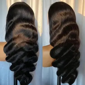 30 36 Inch Body Wave Lace Frontal Human Hair Wigs 13X6 13X4 Transparent Lace Wig Remy Pre Cut Pre Plucked 13X6 Glueless Wig Lace Front Wig 180 Density