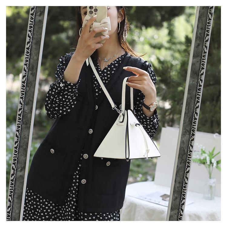 Retro Handheld Triangle Bag 2026 New Niche Design Trendy Women's Bag Ins Single Shoulder Crossbody Bag