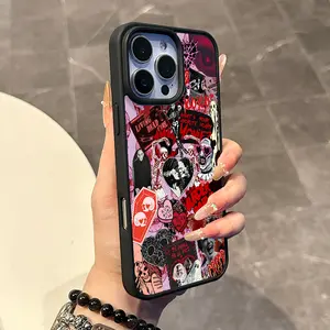 Chic Magnetic Case for iPhone11/12/13/14/15/16/17/promax Horror Love Collage MagSafe Ready, Anti-Slip, Ultra Thin | Aesthetic Touch for Daily Use
