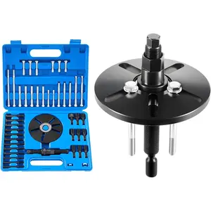 VEVOR Harmonic Balancer Puller Removal & Install Tool Kit, All-Steel Harmonic Balancer Installer Set Tool Kit for Removing and Installing of Balancers, Flywheels, Crankshaft Pulleys, Steering Wheels