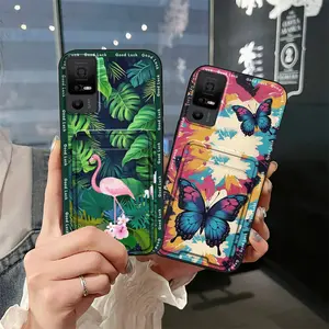 Fashion Design Shockproof Phone Case For TCL 40XE 5G/40X 5G/40NxtPaper 5G Silicone Dirt-resistant Anti-dust Cute Cover Cartoon Card bag TPU Waterproof protective Durable Full wrap