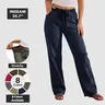 Flamingals Solid Seam Detail Drawstring Mid Rise Straight Leg Pants High Stretch Fabric Women's Wear Minimalist Fit Basic Style Multiple Colors