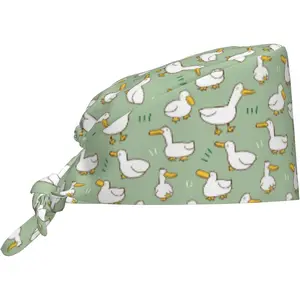 Surgical Scrub Caps Nurse Scrub Hat with Sweatband Tie Back Working Cap for and Men