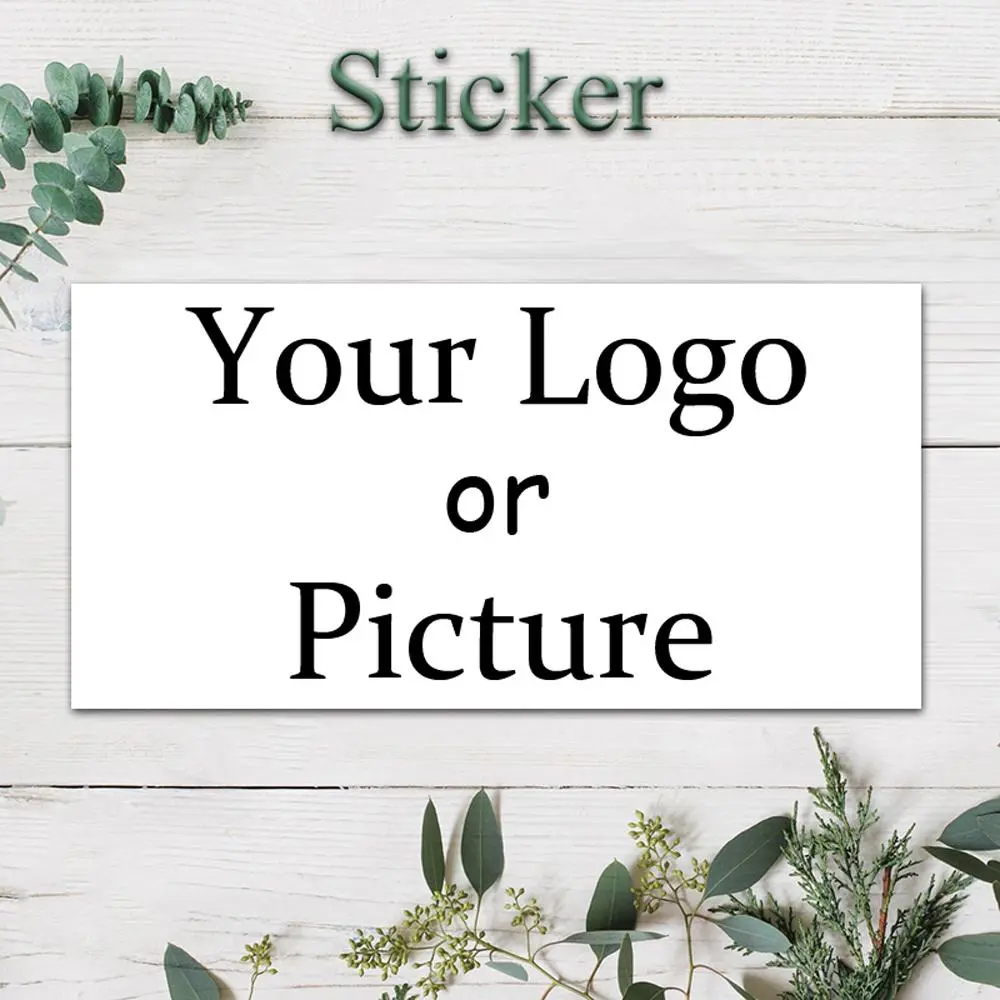 100-1000pcs Rectangle Custom Sticker and Customized Logos Wedding Birthday Baptism Stickers Design Your Own Personalize Sticker