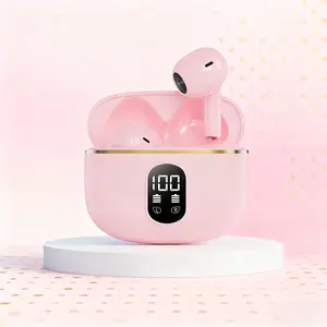 Wireless Music Earphones, TWS Wireless Headphones, In-ear Design Earphone with LED Display, Noise Cancelling Headphone with Mic for Sports Gaming, Traveling, Lightweight True Wireless Earbuds, Electronic Headset