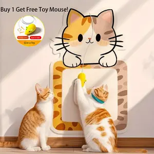 【Buy 1 Get Free Toy Mouse!】Wall mounted cat scratching board, thickened, durable, wear-resistant, and shavings Resistant,Suitable for doors, Sofas, Walls, Beds Protector from Cats Scratcher, Protect furniture  Cat toys, Cheap and affordable gifts tiktoksh